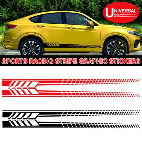 Sports Racing Stripe Graphic Stickers Truck Auto Car Body Side Door ...