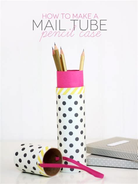 How to Make a Mail Tube Pencil Case - Damask Love