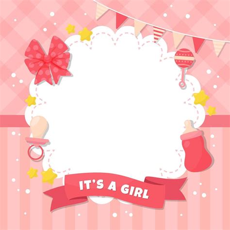 Baby Girl Pink Background in Flat Style 8664402 Vector Art at Vecteezy