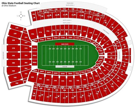 Ohio Stadium Seating Chart with Rows and Seat Numbers, Tickets Price ...