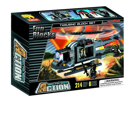 Buy Fun Blocks (Compatible with Lego) SWAT Helicopter Brick Set (214 ...