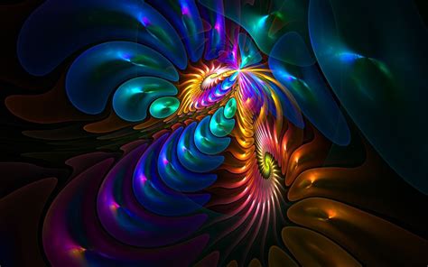 Download Colorful Fractal Abstract Colors HD Wallpaper