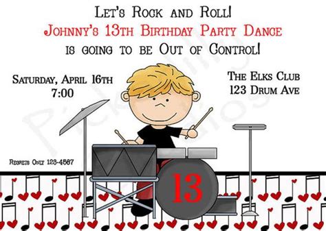 drum party | Let's Party!!! | Pinterest | Rock Bands, Birthday Party ...