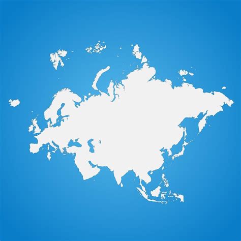 Premium Vector | The political detailed map of the continent of eurasia with borders of ...