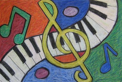 An Abstract “Musical Composition”! | TeachKidsArt | Art lessons, Music ...