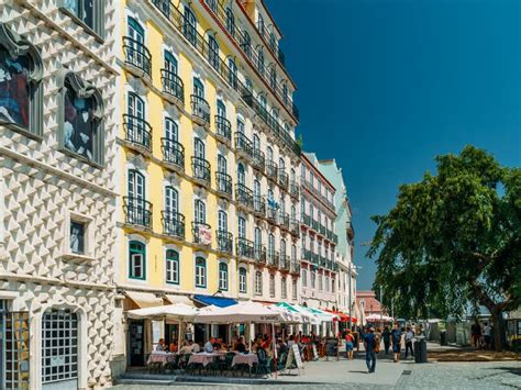 Tourists Visiting Major Attractions Downtown Lisboa City Editorial Stock Photo - Image of ...