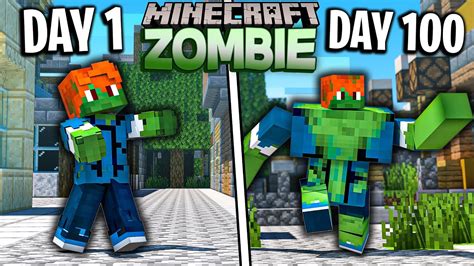 I Survived 100 Days as a ZOMBIE in Minecraft - Minecraft videos