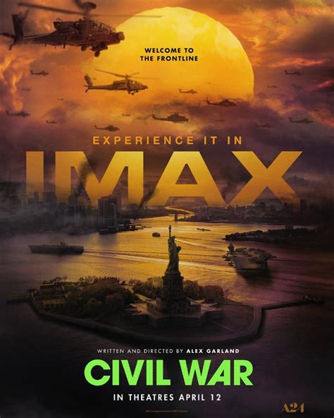 Official IMAX Poster for Alex Garland's 'Civil War' : r/movies