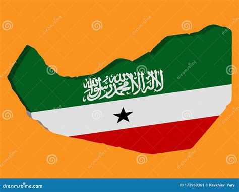 Republic of Somaliland Map Flag Vector 3D Stock Vector - Illustration of somalian, contract ...