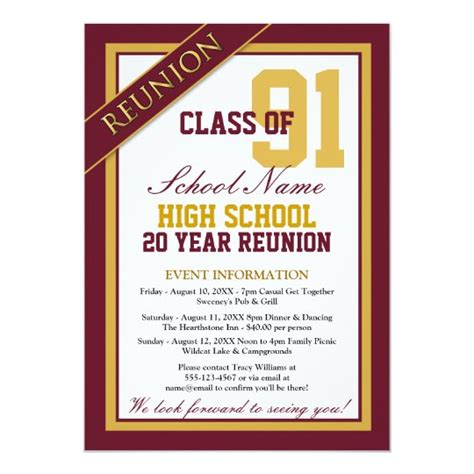 Classy Formal High School Reunion Invitation | Zazzle.com