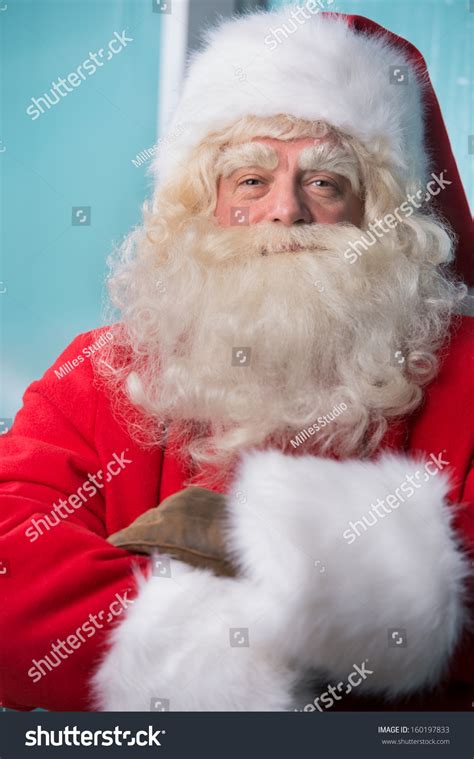 Santa Claus Closeup Portrait Indoors In Real Life Stock Photo 160197833 ...