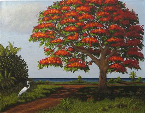 " Fine Art by Papasso ": "Royal Poinciana"