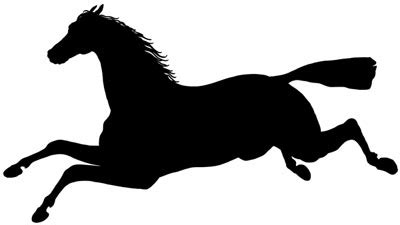 Silhouette of Galloping Horse