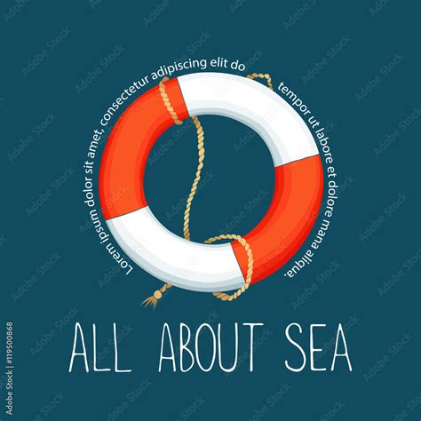 Logo of Lifebuoy isolated on dark background. Stock Vector | Adobe Stock