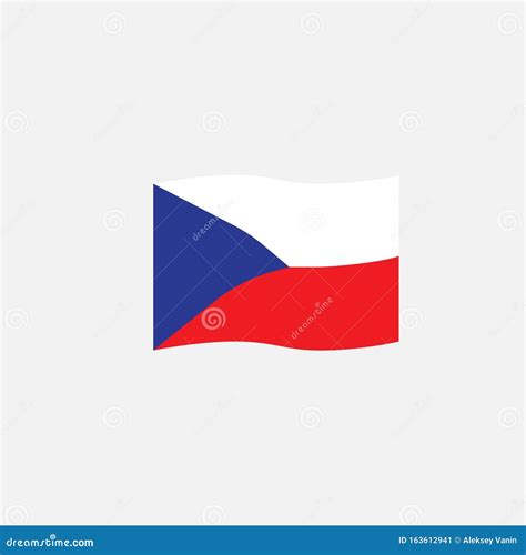 Czech Flag Colors Flat Icon Stock Vector - Illustration of official, czech: 163612941