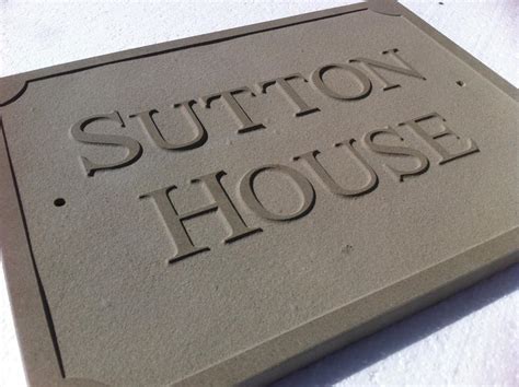 12"/8"Relief Engraved Stone House Sign Deeply Engraved To Your Requirements | eBay