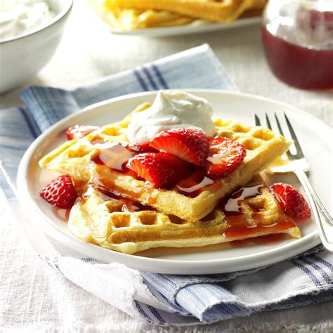 Golden Buttermilk Waffles Recipe | Taste of Home