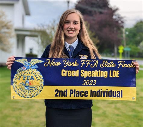 Byron-Bergens Grace Mundell earns second all New York State for junior creed speaking at the FFA ...