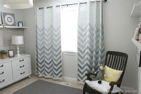 Ombre Chevron Curtains in Boys Nursery