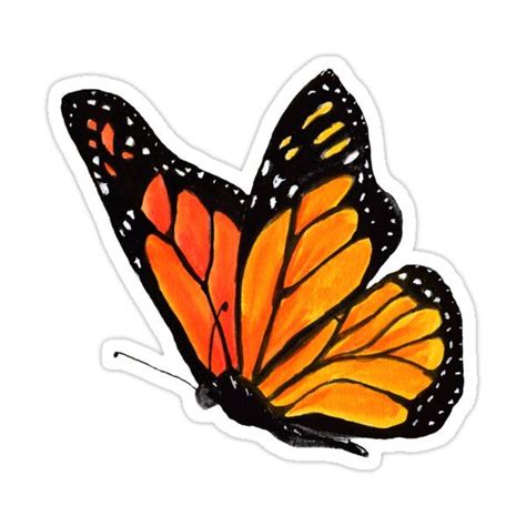 Monarch Landing Sticker by Peleegirl | Cuadros de mariposas, Mariposas monarca dibujo, Flores ...