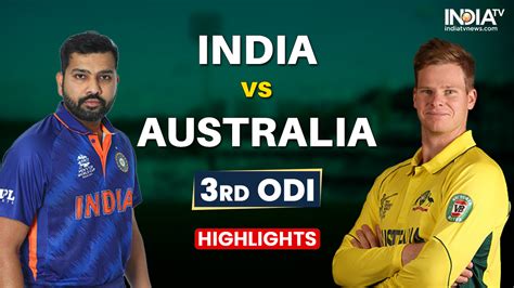 IND vs AUS 3rd ODI Highlights: India lose by 21 runs, go down 1-2 in ...