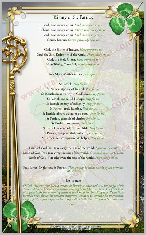 St. Patrick's Breastplate Prayer Devotion Large Laminated | Etsy