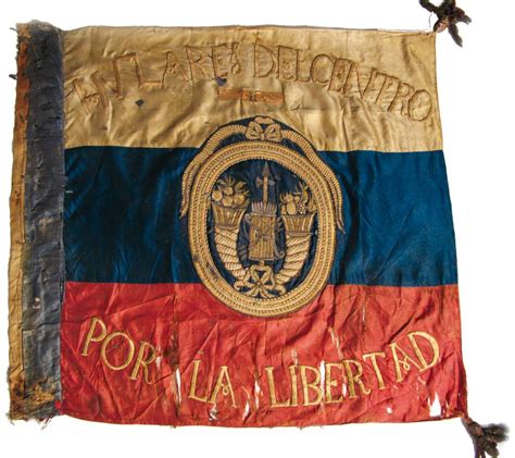 Gran Colombia flag of the Battalion of the Hussars of the Centre, ca ...