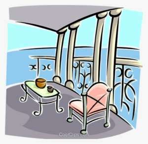 Download Balcony View Royalty Free Vector Clip Art Illustration - Balcony Clipart | Transparent ...