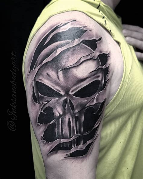 101 Amazing Punisher Skull Tattoo Ideas You Need To See! | Outsons | Men's Fashion Tips And ...