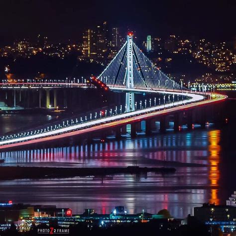 San Francisco Oakland Bay Bridge at night | San francisco – oakland bay bridge, San fancisco ...