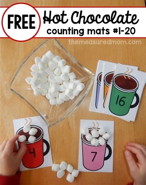 Print these fun hot chocolate counting mats for a winter themed math ...