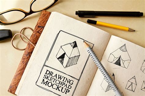 Drawing Sketch-Pad (A5) Mockup - Mockup World