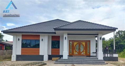 Modern Bungalow House with Prominent Hip Roof - Pinoy House Designs