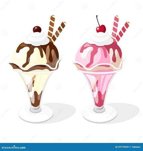 Ice Cream Sundae Illustration, Royalty Free Stock Images - Image: 29779949