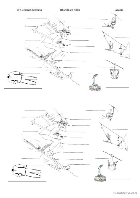 Skiing Equipment: English ESL worksheets pdf & doc