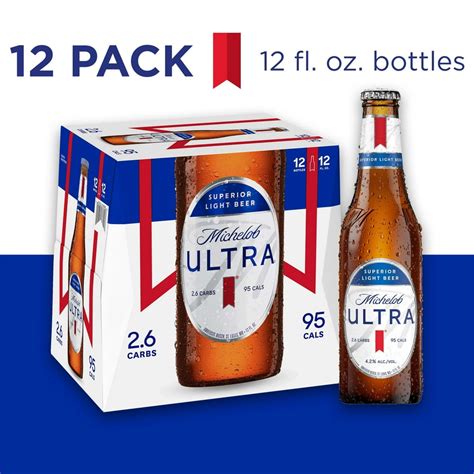 Michelob ULTRA Light Beer, 12 Pack Beer, 12 FL OZ Bottles - Walmart.com ...