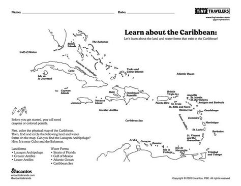 The Caribbean: Geography & Animals Coloring Sheet in 2024 | How to ...