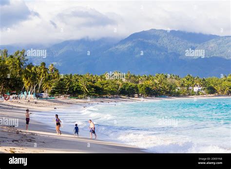 A tropical island beach in Mati, Davao Oriental, Philippines Stock ...