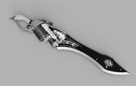 3D file FFXIV CROWNSBLADE Gunbreaker GunBlade・3D printer model to download・Cults