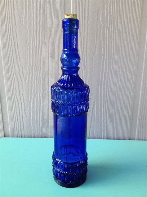 Vintage Cobalt Blue Glass Bottle | Blue glass bottles, Cobalt blue and Cobalt