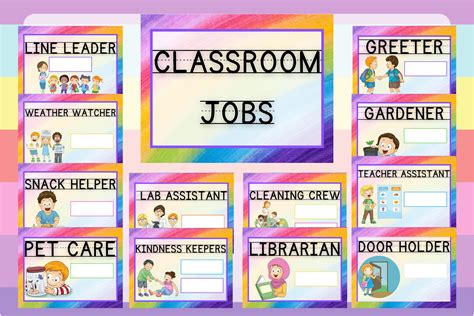 Classroom Job Chart for Your Home Daycare Childcare - Etsy Finland