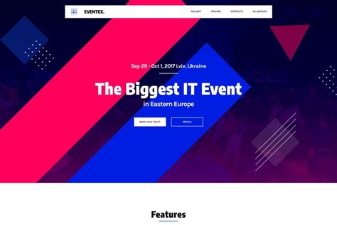 Corporate Event Landing Page Template - MotoCMS