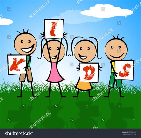 Kids Playing Indicating Free Time Toddlers Stock Illustration 225009166 | Shutterstock