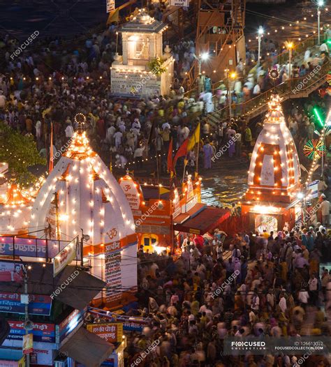 Kumbh Mela, Haridwar, India — religious festival, celebration event ...