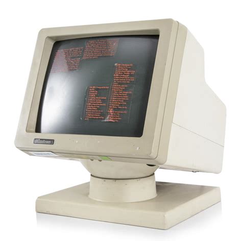 Vintage Computer Monitor with Red Text - Modernica Props