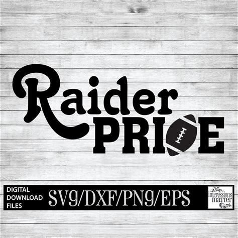 Raider Pride Football Digital Art File SVG and DXF File for Cricut & Silhouette Raiders Football ...