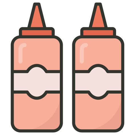 Ketchup bottle Generic Outline Color icon