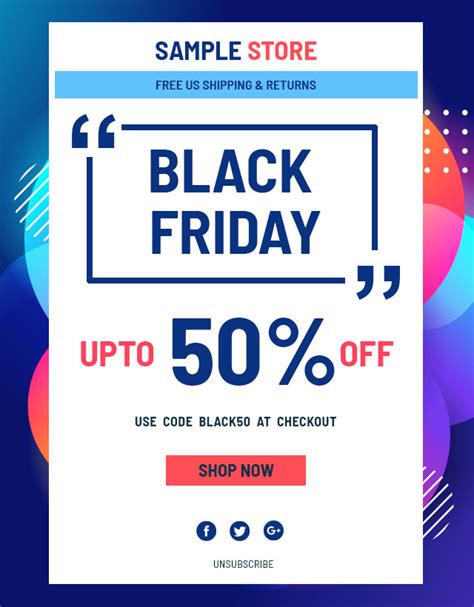 Black Friday Email Template for Electronics