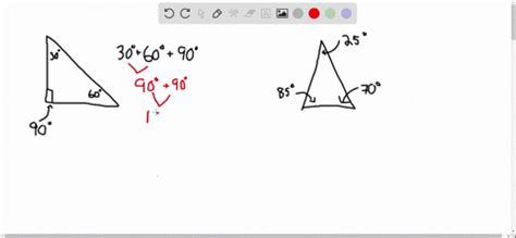 SOLVED:The sum of the angles in a triangle is degrees.