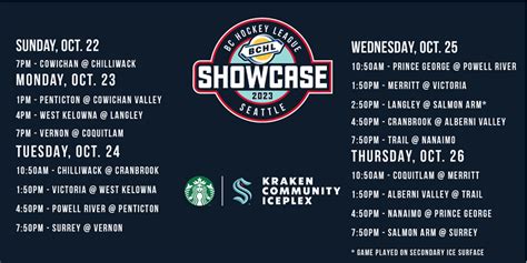 BCHL releases 2023 Showcase schedule | Cranbrook Bucks